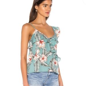 Cupcakes and Cashmere Gazelle Ruffle shoulder Top